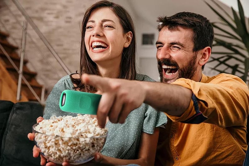 SOTATOO TCL | غلاف ريموت هيونداي روكو - عبوة 2 غلاف سيليكون لروكو إكسبريس 4K+ 2021 و ستريمينغ ستيك+ مع حبال باللون الوردي المتلألئ والأزرق السماوي - Image 3